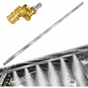 Gekufa 39'' Car Radiator Cleaning Wand, 25 Fan Nozzle Radiator Genie Water Air Cleaning Wands, High-Pressure Washer Radiator Wand with 1/4'' Quick Coupler, 157.28 cubic inches