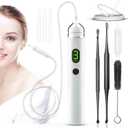 Electric Ear Vacuum Wax Remover - Ear Suction Wax Removal Kit with 3 Levels Strong Suction - USB Rechargeable Ear Wax Removal Kit -Earwax Vacuum Suction Tool for Adults and Kids (White)