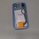 SPORTLINK for iPhone 17 Pro Max Waterproof Case - Shockproof Dustproof Case with Built-in Screen Protector, Full Body Heavy Duty Sealed Protective Cover for iPhone 17 Pro Max 6.9" Blue/Frosted Clear