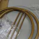 Garden 4 you Nesting Coffee Table, 23.6" Round Coffee Table Set of 2, Glass Nesting Table with Metal Frame, Ceter Tables for Living Room Bedroom Balcony, Gold, 23.6 inches x 23.6 inches x 19.7 inches