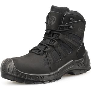 OUXX Men's Waterproof Composite Toe Work Boots, 6 Inch Safety Boot, Slip-Resistant Outsole, Metal Free, ASTM F2413-18 Rated, (OX4603) (Brown)