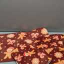 4PCS Shower Curtain with Bathroom Sets and Rugs Decor Christmas Cookies Gingerbread Shower Curtain Sets with Non-Slip Rug Toilet Lid Cover U-Shaped Mat with Hooks 72"x72"