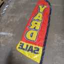 Yard Sale Signs with Stakes, 8FT Huge Yard Sale Flag for Business, Garage Sale Flags for Outside, Garage Sale Banner with Ground Spike, Flagpole