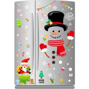 Christmas Snowman Magnets for Fridge 14Pcs, Reusable Refrigerator Magnetic Ornaments, Christmas Indoor Decorations, Mangnet for Home, Kitchen & Office, Metal Door, Garage Decor
