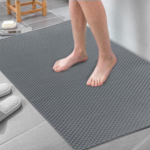 MINUPWELL Extra Large Shower Mat for Inside Shower, 47 x 31 Large Bathtub Mat Non-Slip, Quick Dry Bathtub Mats Soft PVC Loofah Trimmable Bathroom Rugs, Shower and Wet Areas for Tub and Bathroom