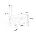 Collapsible Folding Wagon Cart, Heavy Duty Utility Cart with All-Terrain Wheels, Portable Foldable Cart for Camping, Shopping, Sports, and Beach Black