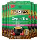 Twinings Green Tea with Pomegranate, Raspberry, & Strawberry Individually Wrapped Bags, 20 Count (Pack of 6), Caffeinated, Enjoy Hot or Iced, 120 Teabags, BB 27/Mar/2028