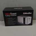 Mueller UltraToast Full Stainless Steel Toaster 4 Slice, Long Extra-Wide Slots for Bagels and Waffles, 6 Browning Levels, LED Display, Cancel/Defrost/Reheat Functions & Removable Tray, Kitchen Gadgets