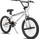 JOYSTAR Gemsbok 20 Inch Kids Freestyle BMX Bike for Boys Girls Ages 7-12 Years, 20" Kids Bicycles for Beginner Level Riders, Dual Hand Brakes, 2 Pegs, Multiple Colors (Silver)