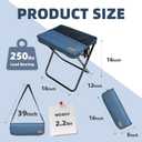 16-Inch Extra Tall Folding Camping Stool with 3 Storage Pockets
