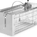Meldoz Live Animal Cage Trap, Heavy Duty Humane Cage Trap for Squirrels, Chipmunks, Rabbits, and Small Rodents, Safely Catch & Release  1 Trap