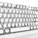 EWEADN TK950 Typewriter Keyboard Wireless Mechanical Keyboard, 104 Keys Aesthetic Typewriter Keyboards with White Backlit, Anti-Ghosting, Blue Switch Bluetooth/2.4GHz/Wired Keyboards-White