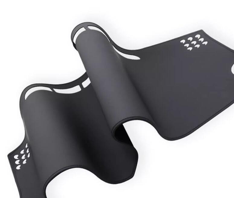 2PCS Black Leather Style Car Dash Mat Dashboard Cover Dash Panel Interior Console Pad Compatible for Tesla Cybertruck 2025-2026