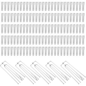 120 Pcs Stainless Steel Curtain Pleat Tape Hooks,4 Prongs Pinch Pleat Hook Clip Traverse Pleater for Window Door Bathroom Curtain(2.75 inch)