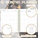 2026 Planner - Planner 2026, 2026 Planner Weekly and Monthly, January 2026 - December 2026, 10" x 8", Calendar Planner with Twin-Wire Binding - Black Golden