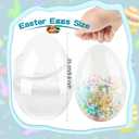 6 Pcs 10 Inch Transparent Easter Eggs with Handles Giant Clear Easter Egg Jumbo Fillable DIY Easter Egg for Easter Hunt Decoration