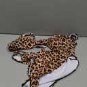 SUUKSESS Women Sexy One Piece Tummy Control Swimsuit Cutout Backless Slimming Swimwear 2025 Cheeky Side ORing Bathing Suit (Leopard,Large)