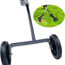 19.48" Adjustable Height String Trimmer Support Wheel with 26mm Handle Clamp, 6" Wheels Walk Behind String Trimmer Auxiliary Attachment for Easy Push Weed Trimmer Grass Cutter