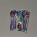 Pimoys 12 Pieces Toddler Utensils Kids Rainbow Silverware Set, Stainless Steel Childrens Safe Forks and Spoons, Metal Kids Cutlery Set, Dishwasher Safe