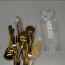 Gisly Gold 12 Pieces Serving Utensils Include Large Serving Spoons,Slotted Serving Spoons,Serving Forks,Serving Tongs,Appetizers Tongs,Soup Ladle and Pie Cake Server for Buffet Catering