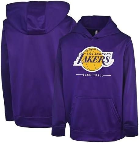 NBA Kids Youth 4-20 Official Game Time On-Court Pullover Performance Fleece Hoodie Sweatshirt (US, Numeric, 14, 16, Regular, Los Angeles Lakers - Purple)