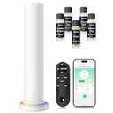 Waterless Scent Diffuser Kit Include 5x20ml Essential Oils, Essential Oil Diffuser for Home, Hotel & Office, APP&Remote Control, Quiet Operation, Pets and Kids Friendly, Max Coverage 1500 Sq Ft, White