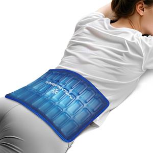 KingPavonini Soft Large Ice Packs for Injuries Reusable, Up to 50-Min Long-Lasting Gel Ice Pack with Dual-Layer Gel, Leakproof Cold Compress for Knee Shoulder Back Pain Relief & Swelling, 11"×15"