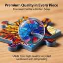 Amzgo 1000 Pieces Stained Glass Jigsaw Puzzle, Beautiful Tree of Life Art Puzzles for Adults, Unique Fun Impossible Hard Difficult Challenging Pretty Puzzles, Colorful Mosaic Nature Puzzle, 27.5 x 19.7 inches