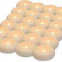 Aignis 24pcs LED Flameless Floating Candles, Burning Time Over 120 Hours, 3 Inch Plastic Battery Operated Tealights, Cozy White Light for Pool/Bathtub/Hot Bath/Wedding Centerpiece Decor Dcor