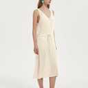 Ross&Freckle Women's Summer Swimsuit Bikini 2025 Beach Swimwear Crochet Cover up Hollow Out Crop Sleeveless Swim Outfit (L)