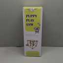 Dewonch Puppy Play Gym with 8 Hanging Toys, Small Dogs Indoor Jungle Gym, PVC Frame with Bungee Straps Enrichment Activity Center