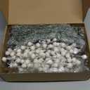 Lyrow 80 Pieces Christmas Snowy Pine Tree Picks Artificial Berry Stems Sprays Faux Cedar Pine Needles Branches for Holiday Arrangement Wreath DIY Garland Holiday Decor Winter Greenery (White)