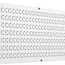 Wall Control Pegboard 16in x 32in Horizontal White Metal Pegboard Tool Board Panel