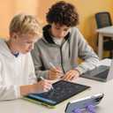 Stocking Stuffers for Teen Boys Cell Phone Stand: 2Pack Purple Green Rock Gesture Phone Stand for Desk with 2Pack Dual Yellow&Pink Mood Cube Gifts for Christmas Adults Men Cool Gadgets Cute Thing