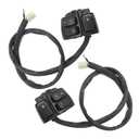1 Pair Control Switches Handlebar Horn Turn Signals Light On/Off Switch with Wire Harness Replacement for Harley 1996-2012