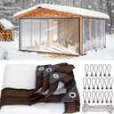 6.6x9.8Ft Heavy-Duty Chicken coop Cover for Winter - Waterproof Durable Chicken coop tarp with Elastic Cords & Rope, Easy Installation for Large Chicken Runs