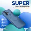 Miracase Magnetic for iPhone 17 Pro Case, Compatible with MagSafe, Integrated Silicone Camera Control Cover, 3.0mm Thicken Shockproof Drop Protection Phone Case for 17 Pro,Glass Blue