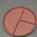 greenandlife 9 Inch (4PCS) Unbreakable Divided Plates for Kids Adults, Dishwasher & Microwave Safe Compartment Plate, Lightweight Reusable Plastic Portion Control Plates, BPA Free and Healthy (INS Series)