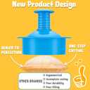 4 x Sandwich Cutter and Sealer Round Cut and Seal Sandwich Maker, Crustless Peanut Butter & Jelly Sandwich Cookie Cutter-Blue Round