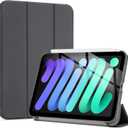 ProCase Smart Case for iPad Mini 7 A17 Pro 2024/iPad Mini 6 2021 8.3 Inch iPad Mini 7th/6th Gen, Hard Back Cover for iPad Mini 8.3" 7th Gen A2995/A2996/A2993/6th Gen A2567 A2568 A2569 -Grey