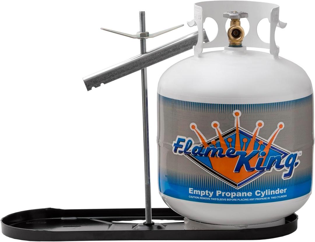Flame King Dual RV Propane Tank Cylinder Rack for RVs and Trailers for 20lb Tanks - KT20MNT