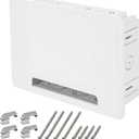 9" in-Wall Recessed TV Media Outlet Box  Cable Management Enclosure and Storage Box for Wall-Mounted TVs, Compatible with Roku & Samsung One Connect Mini  for Network, HDMI, and Power Cables