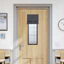 Vatge Classroom Door Window Cover for Classroom Windows and Doors Room Darkening Side Window Curtains for Front Door, 1 Panel, W10 x L30, Grey