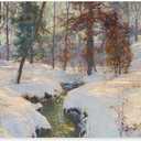 olumwa Vintage Winter Snow Landscape Canvas Poster Wall Art Decor Print Picture Paintings for Living Room Bedroom Decoration Unframe-style12x18inch(30x45cm)