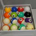 Billiard Balls Set, Deluxe 2-1/4" Regulation Size Billiard Pool Balls for Replacement (16 Resin Balls)