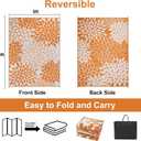 Anidaroel Outdoor Rugs 8x10ft for Patios Clearance Waterproof, Reversible Tropical Plastic Straw Camping Mat Outside Rug, Large Outdoor Area Rug for RV, Deck, Balcony, Picnic(Orange,8'x10')