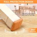 Ezprotekt 24 Pcs XL Square Clear Chair Leg Floor Protectors, Silicone Felt Furniture Pads Caps for Hardwood Floor, Dining Table Bar Stool Leg Protectors Leg Cups Covers (XL Fit: 1.5"-2")