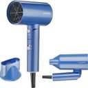 Hair Dryer, 1600W Small Foldable Hair Blow Dryer, Fast Drying Compact Hair Dryer, Blue