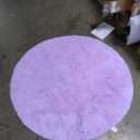 ONASAR Light Purple Round Area Rug 4ft, Soft Bedroom Circle Rugs Floor Mats for Kids Girls Teen Room, Cute Fluffy Plush Shaggy Carpet for Baby Nursery Living Room Playroom Dorm Home Decor