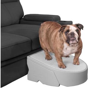 Pet Gear Stramp Stair and Ramp Combination for Dogs/Cats, Easy Step, Lightweight/Portable, Sturdy, Easy Assembly (No Tools Required), Fog